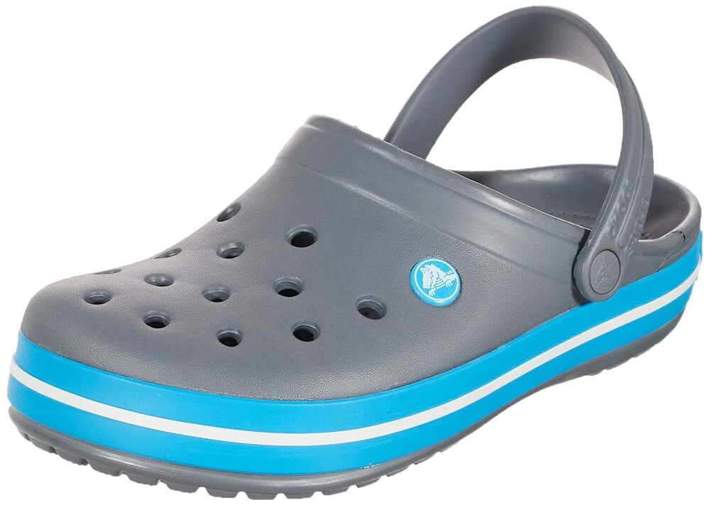 CROCS CROCBAND CLOG CHARCOAL/OCEAN MEN'S 11, WOMEN'S 13 MEDIUM
